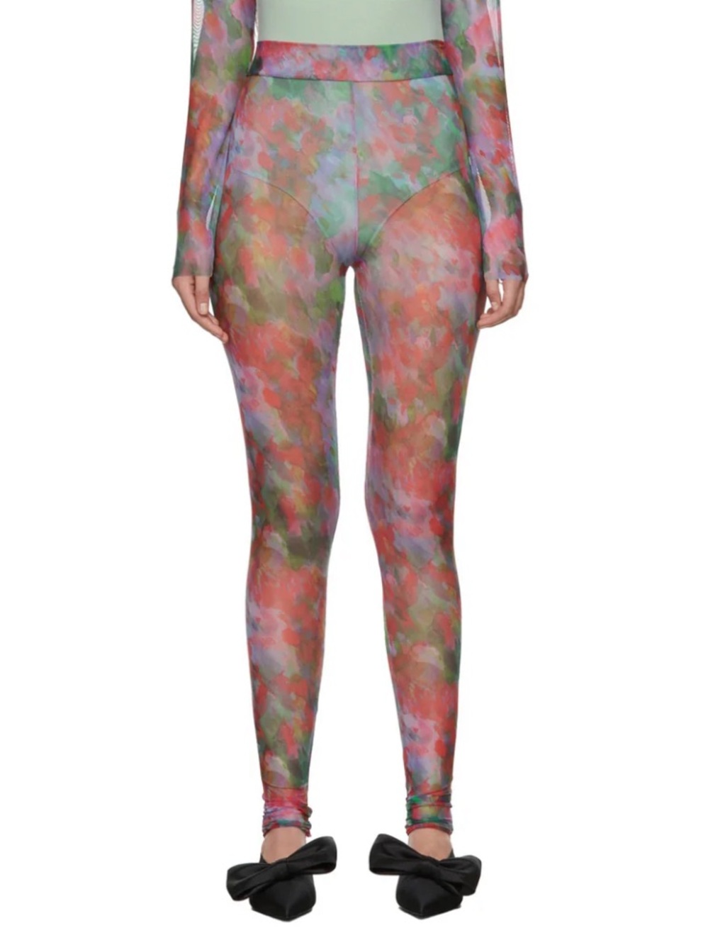 Henrik Vibskov Pollen Mesh Leggings in Cherry Sprinkles